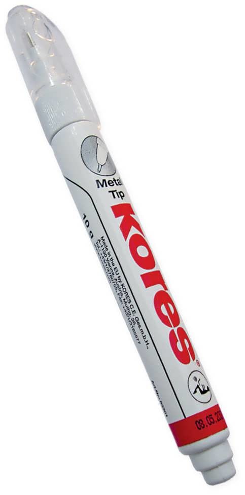 Коректор-ручка Kores Metal Tip, метал. кінчик, 10 мл